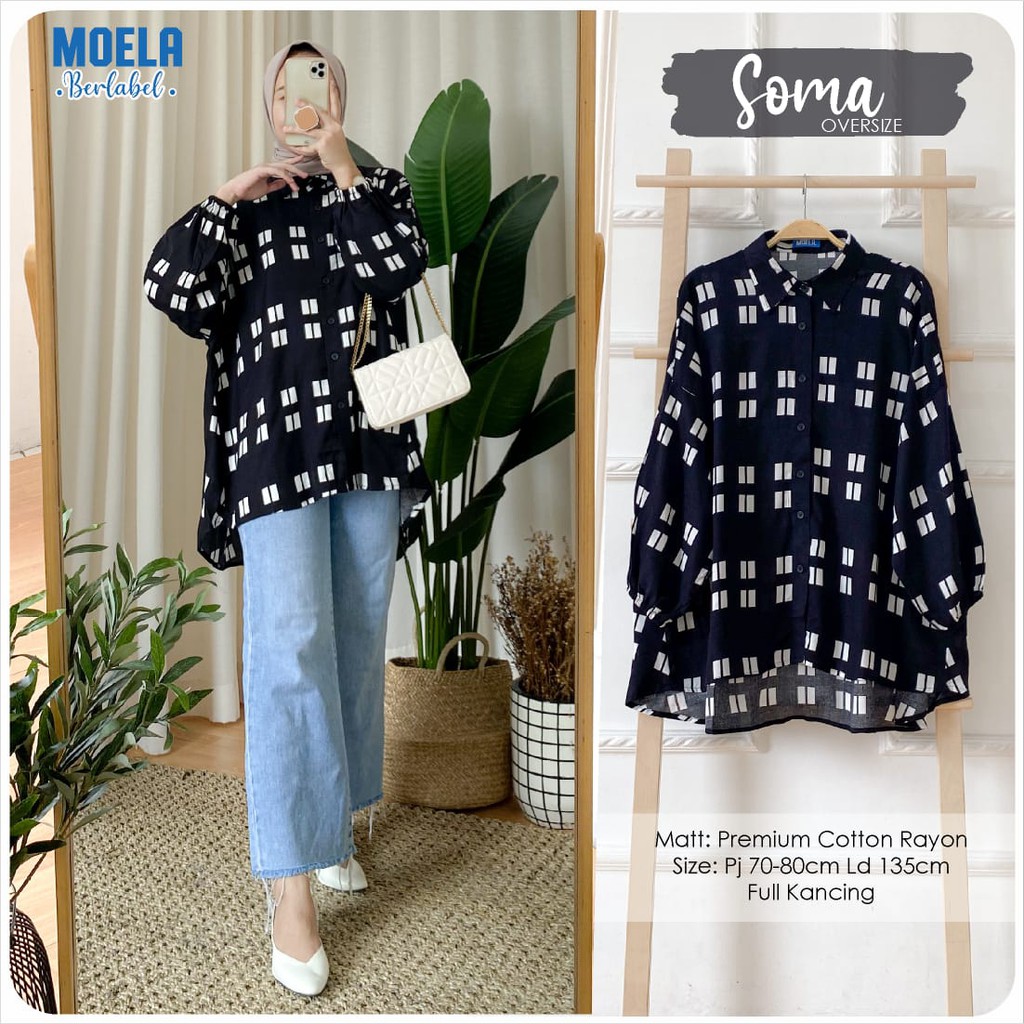 oversize OVIS by MOELA ori berlabel premium rayon ld 135 fashion PERSI atasan blouse daily ragam ING