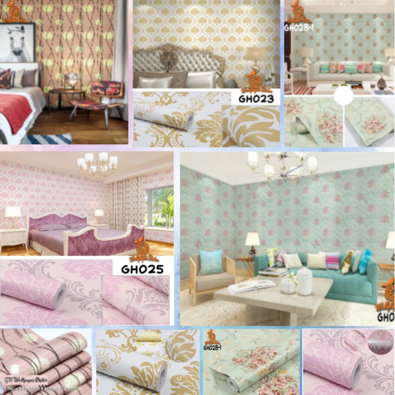 Wallpaper Stiker Wallpaper Dinding wallpaper 3D wallpaper Motif salur dan planet Ukuran 5 Meter