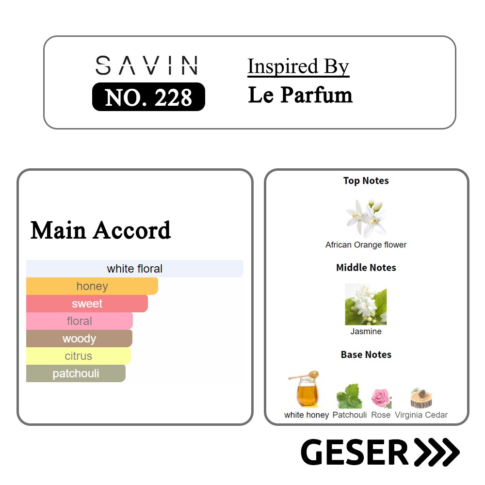SAVIN PARFUM No. 228 Le Parfum
