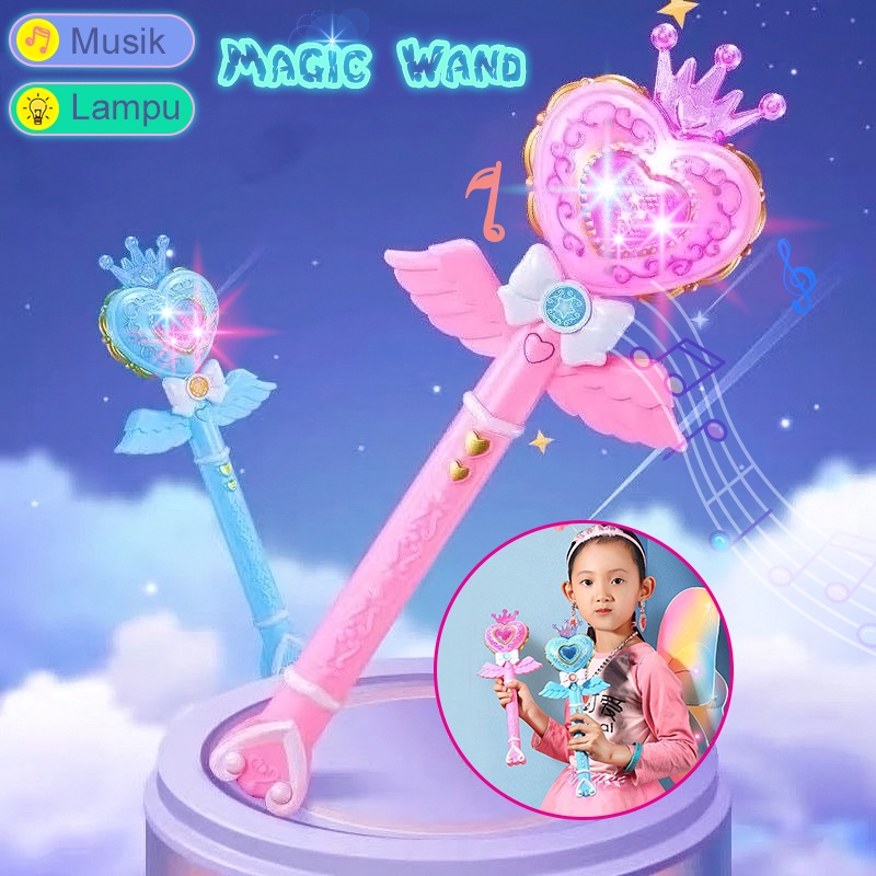 AJ MAINAN TONGKAT RATU PERI PRINSES LITTLE MAGIC WAND MUSIK LAMPU 25CM