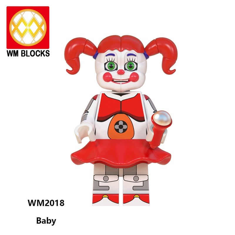 Mainan Puzzle Balok Bangunan Mini Figure Model Anime Five Nights At Freedy 's Bahan ABS Untuk Hadiah