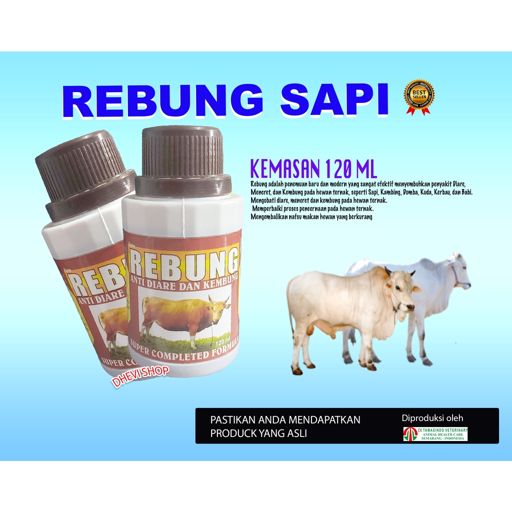 OBAT MENCRET SAPI-OBAT DIARE SAPI-REBUNG COKLAT-120 ML