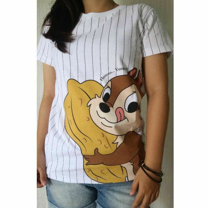 KAOS WANITA CHIP AND DALE