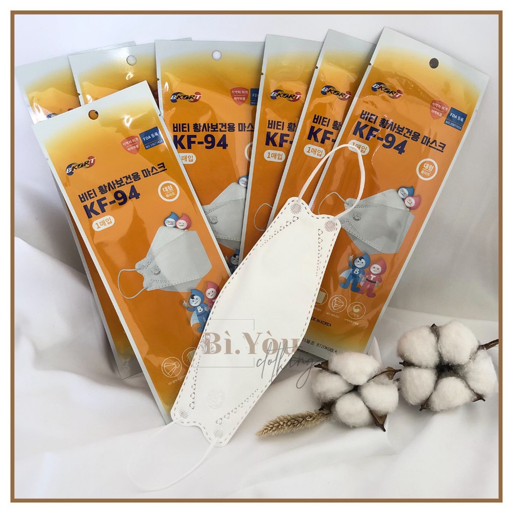 [Ready Stock] Masker Medis KF94 BTKOR Ori Mask Made in Korea warna putih