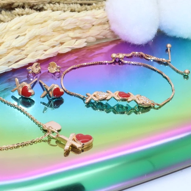 Gelang Serut Giwang Rosegold Betty Boop Love Series BC210383 EA210512 755 18K Sandra Dewi Gold