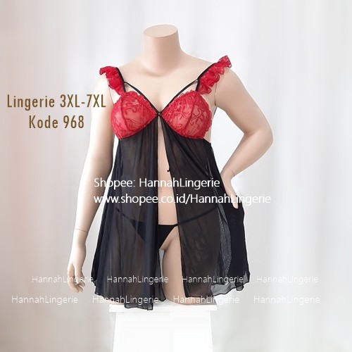 JUMBO Lingerie 3XL-7XL Baju Tidur Seksi Cantik Ukuran Besar Original Big Size 4XL 5XL 6XL 7XL 968