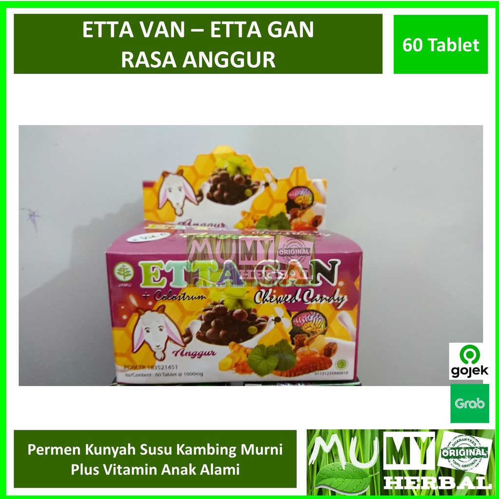 

ETTAGAN / ETTA GAN - Permen Kunyah Susu Kambing Murni Plus - Vitamin A