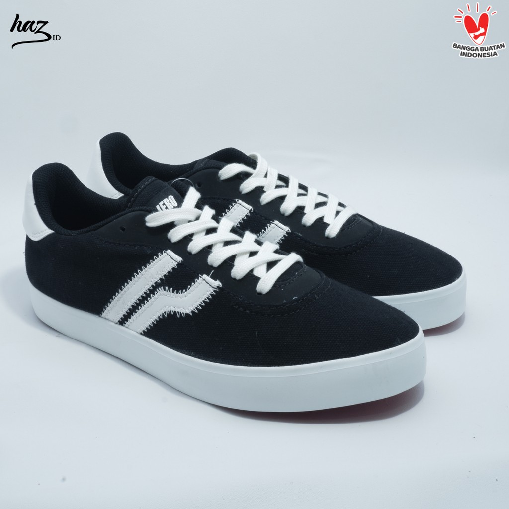 Sepatu Piero Running Casual Piero Vulcano CVS Black White ORIGINAL