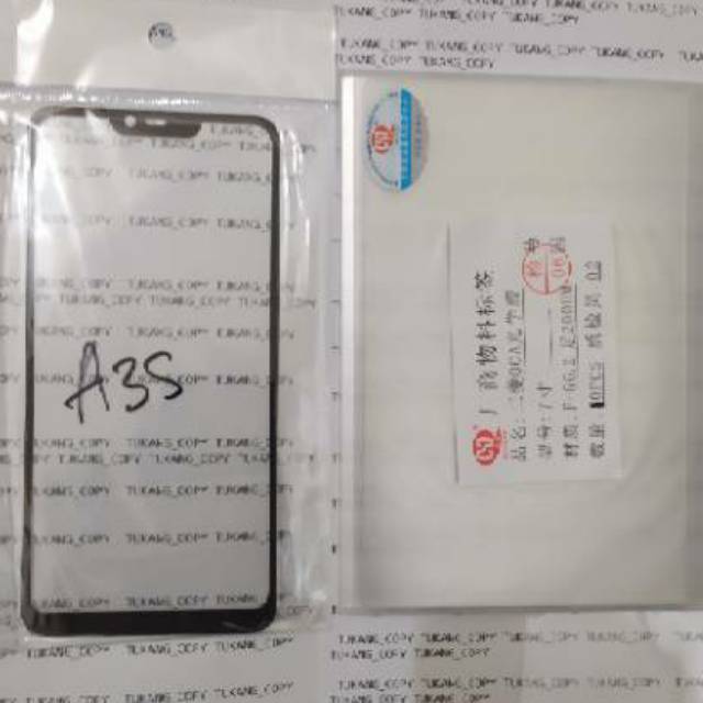 kaca lcd kaca ts oppo a3s pengganti TOUCHSREEN LEM OCA LOCA 7 IN