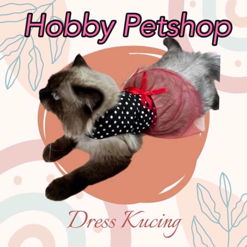 Dress kucing - baju hewan anjing kelinci rok terusan