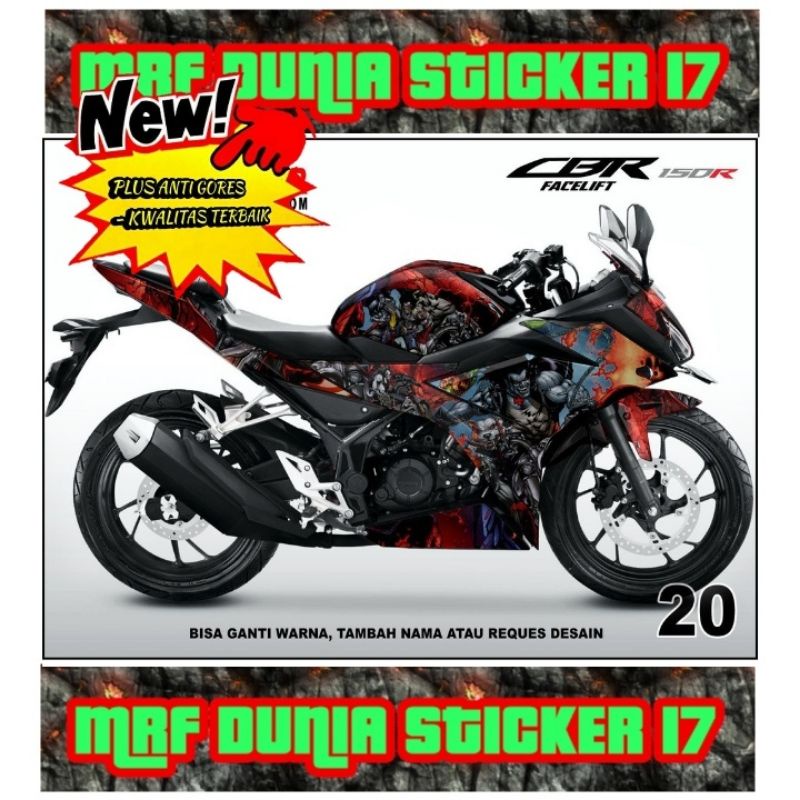 Sticker decal CBR 150R Facelift Full Body dekal CBR 150R Facelift Stiker Decal CBR 150R Facelift Dec