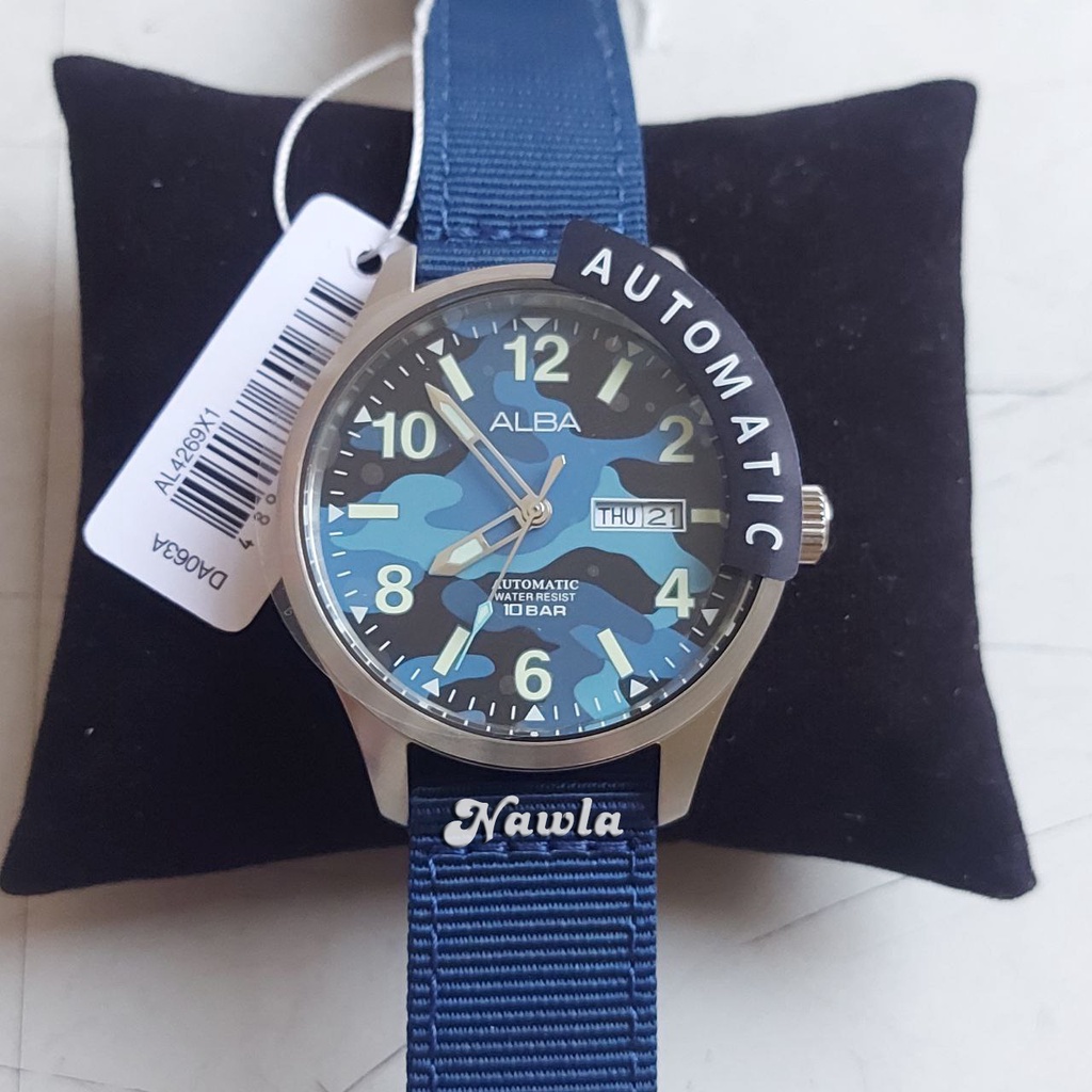 Alba Automatic AL4269X1 Blue Army - Jam Tangan Pria AL4269