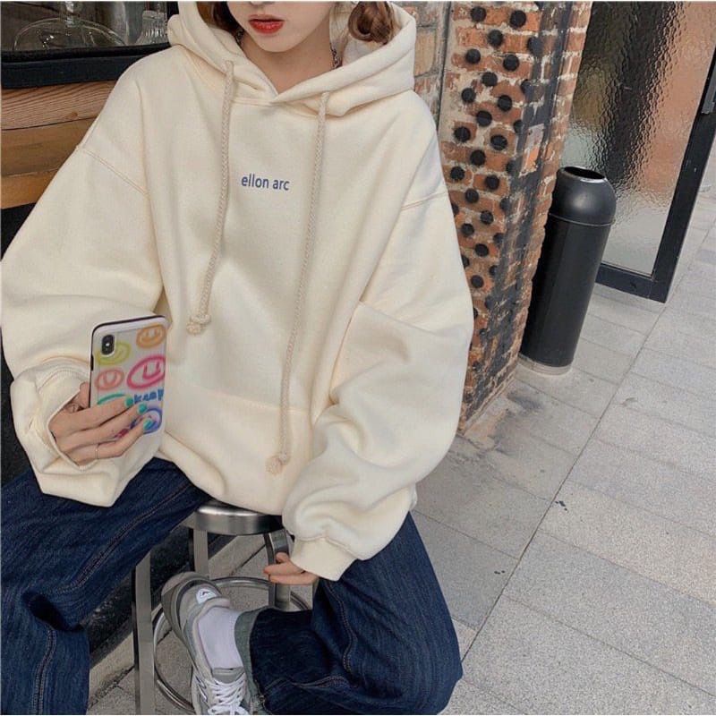 SWEATER HODIE ELLON ARC XXL SWEATER - CREWNECK OVERSIZE  BAHAN FLEECE