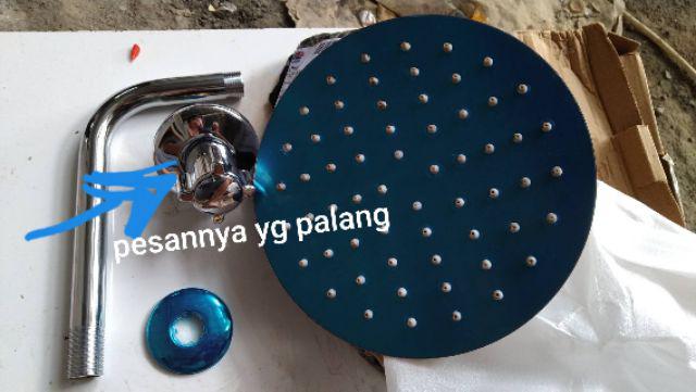 Paket Wall Shower Tanam Stainless Bulat 20cm