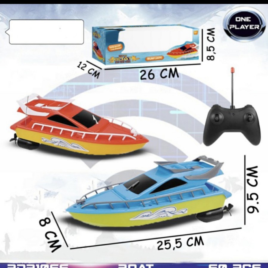 Mainan anak remote control perahu boat yacht kapal RC speed box