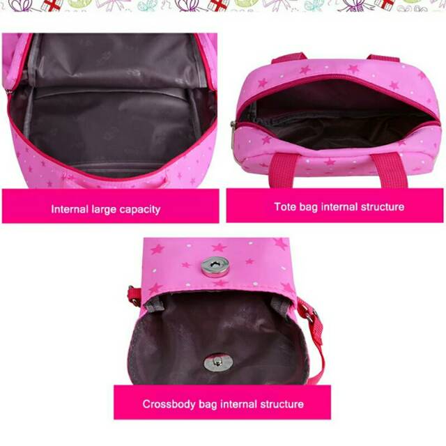 Tas Ransel Anak Sekolah Karakter Fashion Kids Backpack Cute Murah