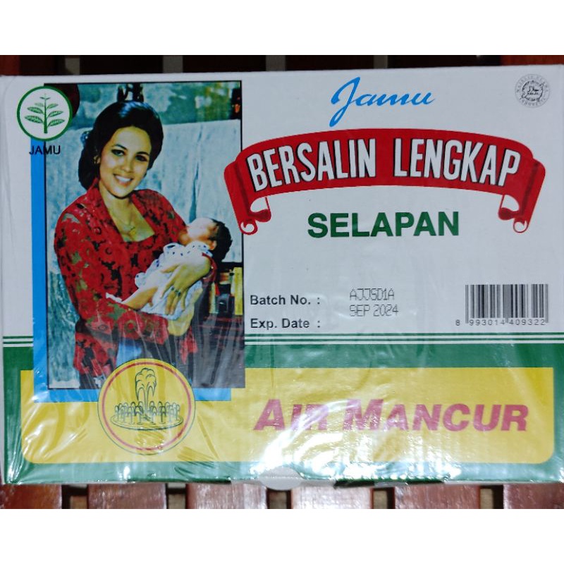 Jamu Bersalin Lengkap Kemasan Kardus / Jamu Bersalin Air Mancur / Jamu Lengkap / Pemakaian 40 Hari