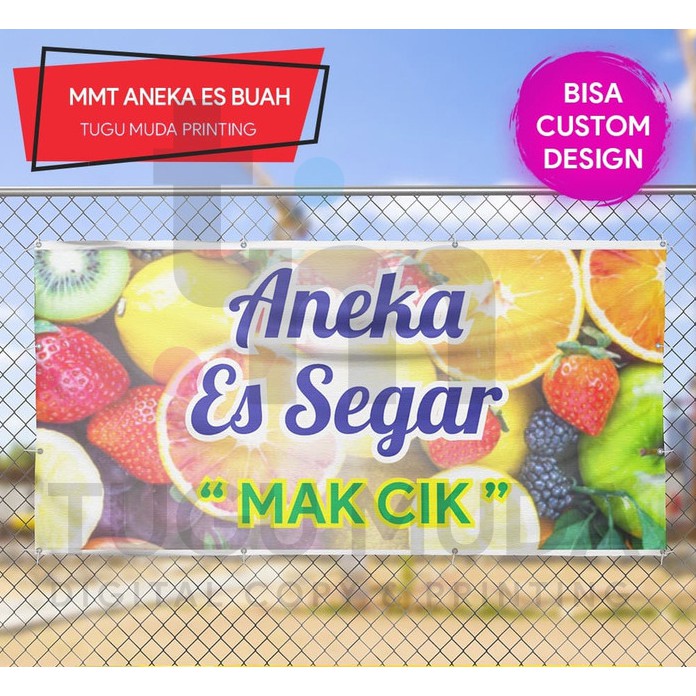 Cetak Mmt Banner Warung Minuman Es Buah Es Segar Shopee Indonesia