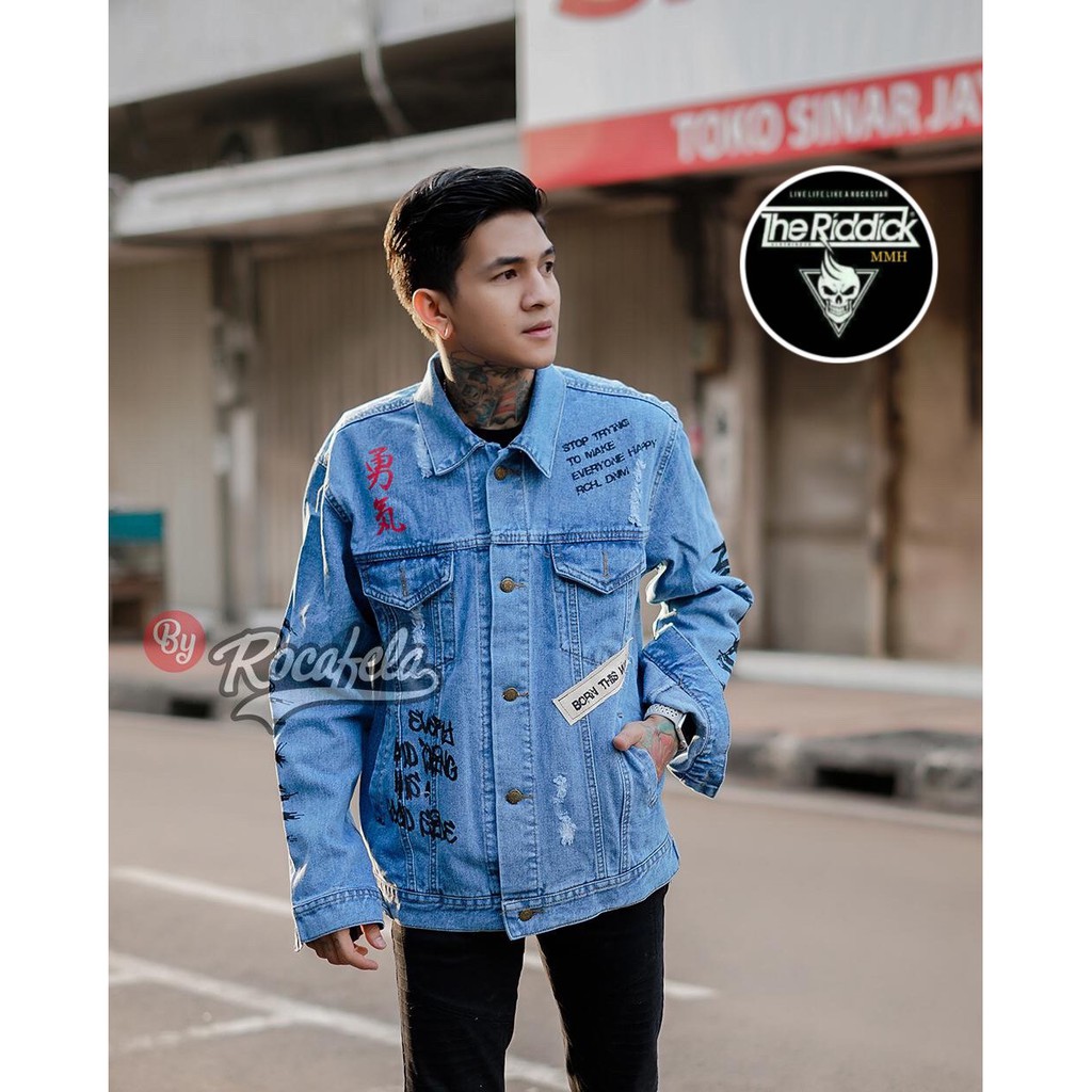 JAKET JEANS GRAFITI - JAKET JEANS CORETAN