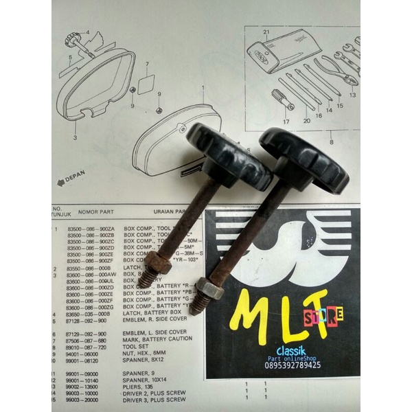 Baut box aki c50 original baut bok aki c70 original baut box aki pispot original baut box aki ori