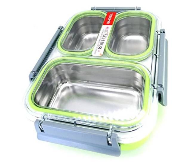 Tedemei Lunch Box Leakproof Stainless Steel Kotak Makan Sekat Anti Tumpah