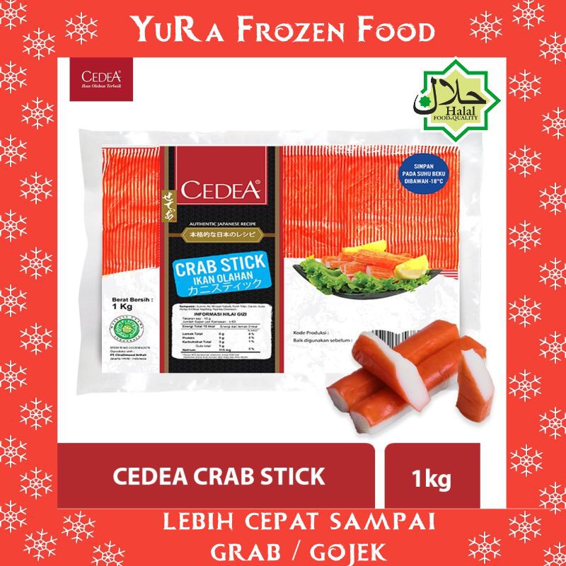 

CEDEA Crab Stick 1kg Ikan Olahan Berkualitas Makanan Halal Enak Yura Frozen Food Murah