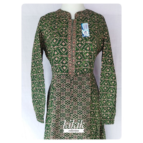 Long Dress Gamis Katun Batik Fashion Murah Pakaian Muslim Wanita Modern Baju Remaja Ibu Menyusui Tun