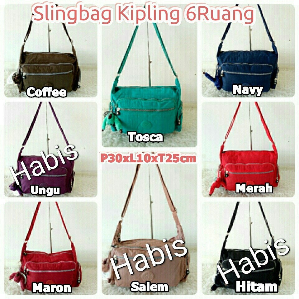 PROMO Tas wanita Selempang Kipling Import 6Ruang Kp616