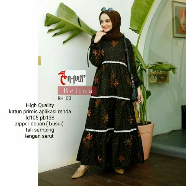 Best Seller Gamis Batik 'belina Renda', Real Pict eGj9jdiqyl8Or