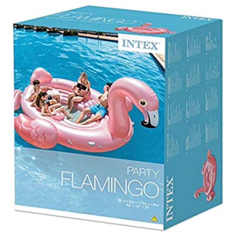 INTEX flamingo party island pelampung super besar #57267