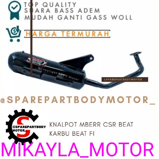 KNALPOT RACING CSR BEAT FI. BEAT KARBU