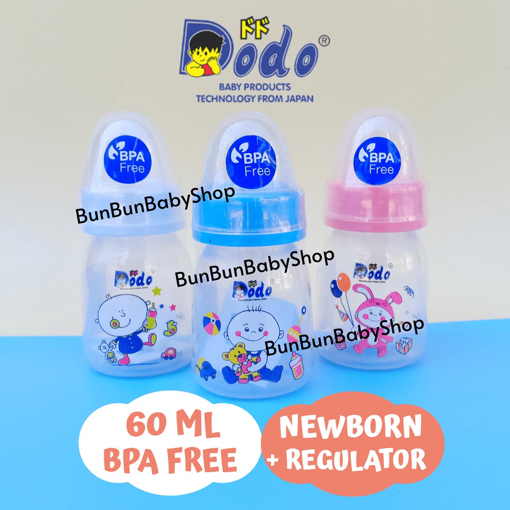 60ml+REGULATOR Botol Susu Bayi DODO Anak Perlengkapan Baby Baru Lahir Newborn BPA FREE Peralatan Asi