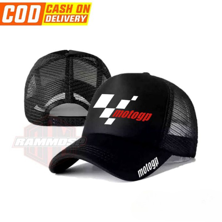 TOPI JARING TRUCKER RACING MOTOGP MOTO GP BALAP MOTOR TERLARIS - Hebenshop