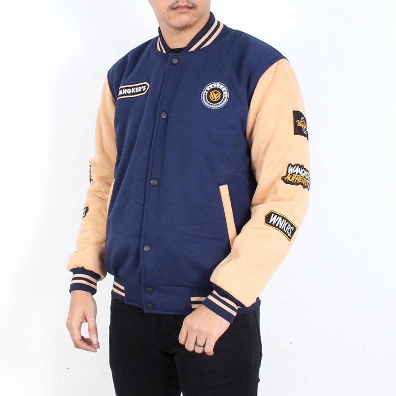 Jaket Varsity fleece full bordir