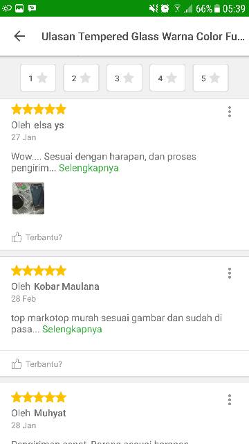 Tempered Glass Warna Color Full Layar 2.5D 9H XIAOMI IP SAMSUNG OPPO VIVO