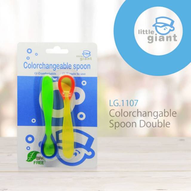 Little Giant  LG1107 Color Changing Safety Spoon - Sendok Makan Bayi Berubah Warna