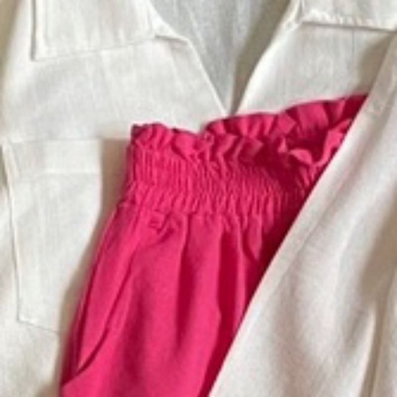 2239 ndudshop Naomi set-Pink fuchsia set