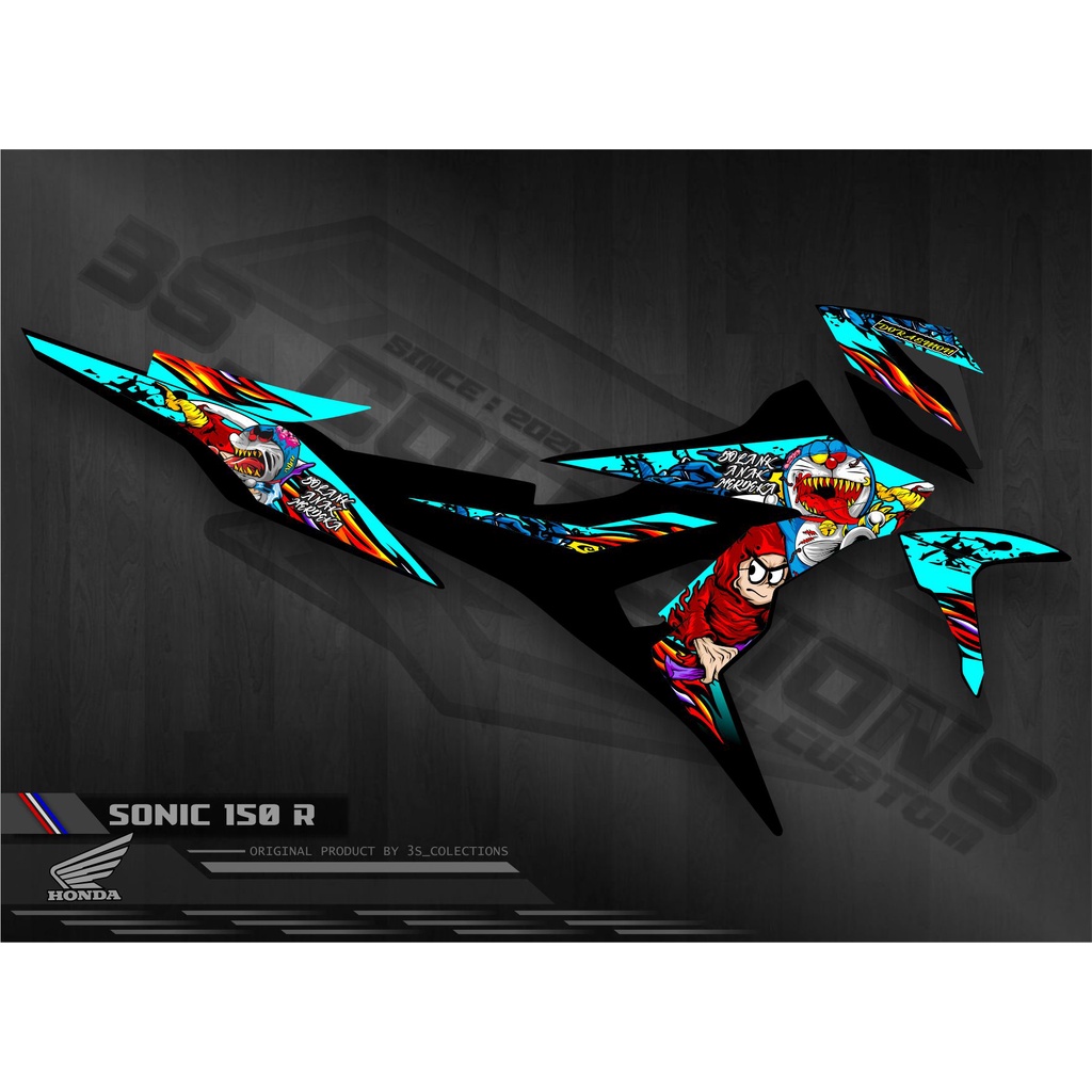 STRIPING HONDA SONIC VARIASI / STICKER VARIASI MOTOR SONIC 150 R