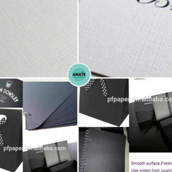 

Terbaru.. Kertas karton Linen Hitam A5 220gr (50 Lembar)