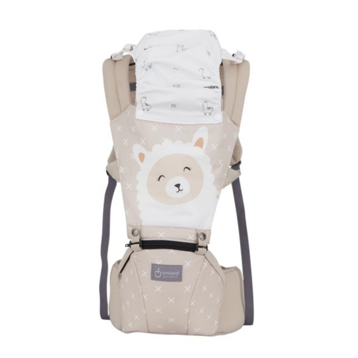 Gendongan Hipseat Omiland Alpaca Series Cream 6 Posisi OB15204