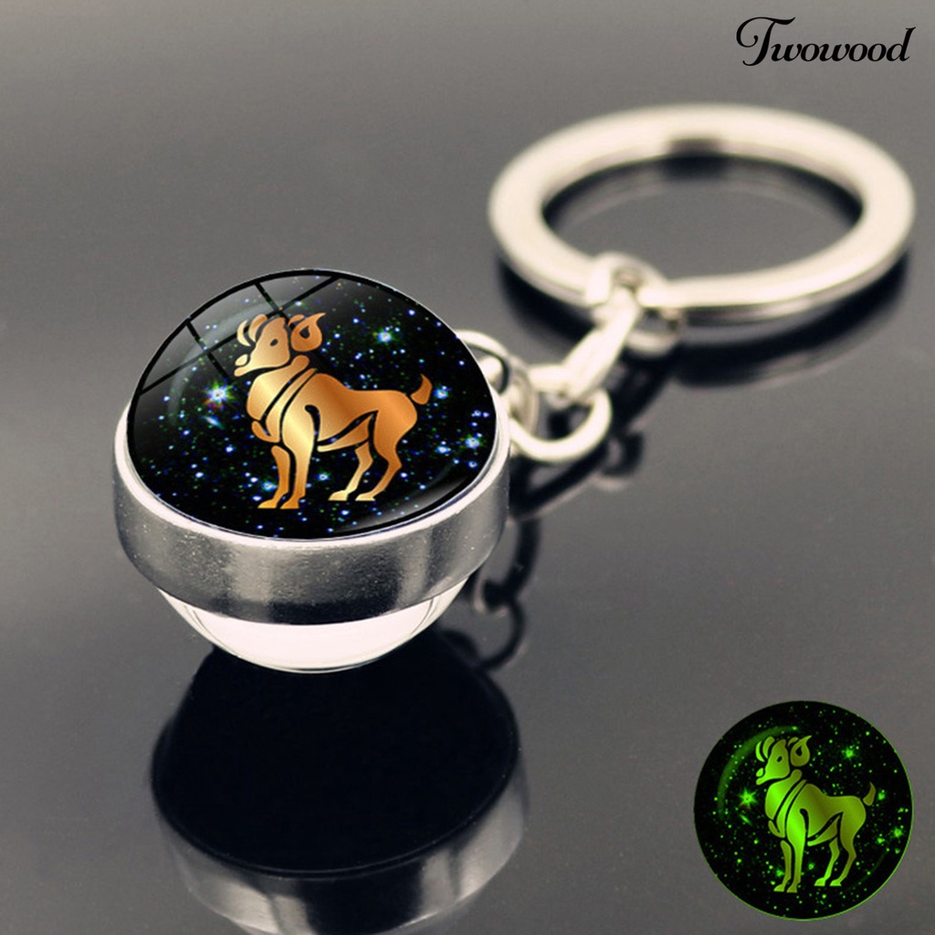 Twowood Gantungan Kunci Mobil / Tas Ransel Wanita Desain Horoskop