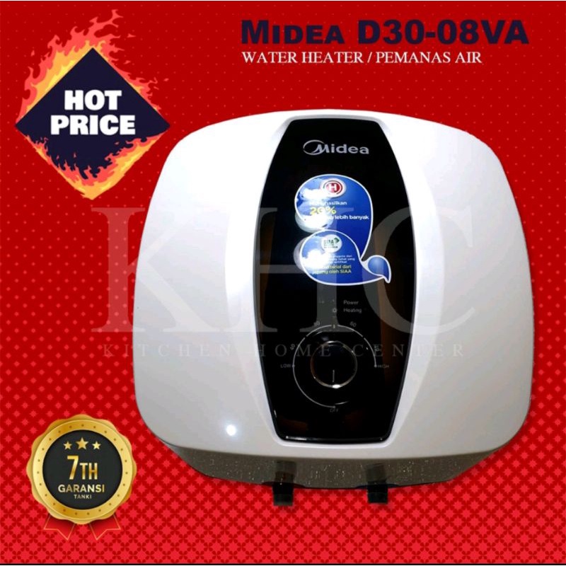 Water Heater Midea D30-035VA / LISTRIK 350WATT / 30 Liter