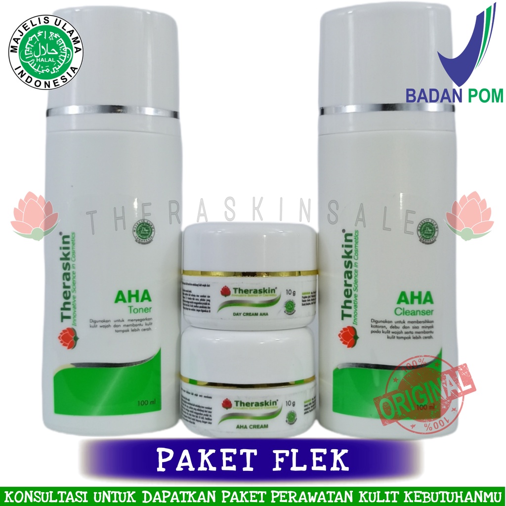 TheraskinPaketFlek/SkincareFlekWajah/KrimFlekHitam/KrimPencerah/KrimPemutih/HargaPabrik/BestSeller