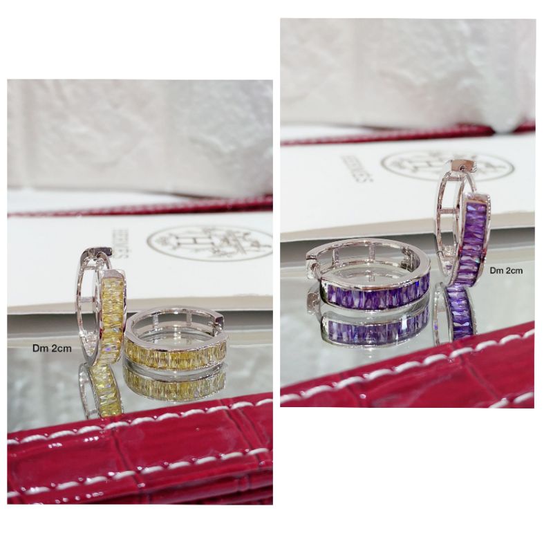 Anting Silver925 Perak Mata kilau Premium Quality Anti karat anti alergi earring zircon mata halus 021