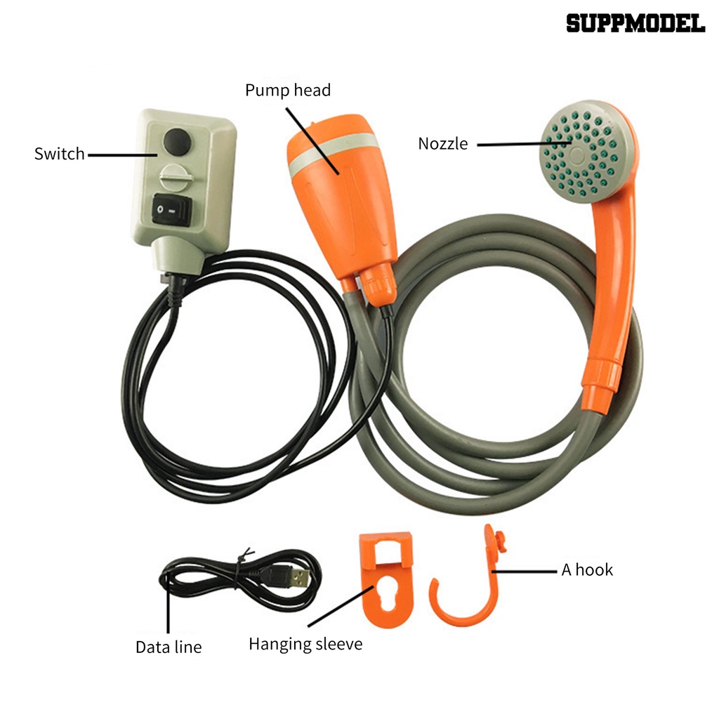 Kepala Shower Elektrik USB Rechargeable Untuk Camping Hiking Outdoor