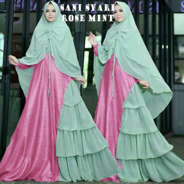 Gamis Syar'i Mewah/Hijab Syar'i Trendy