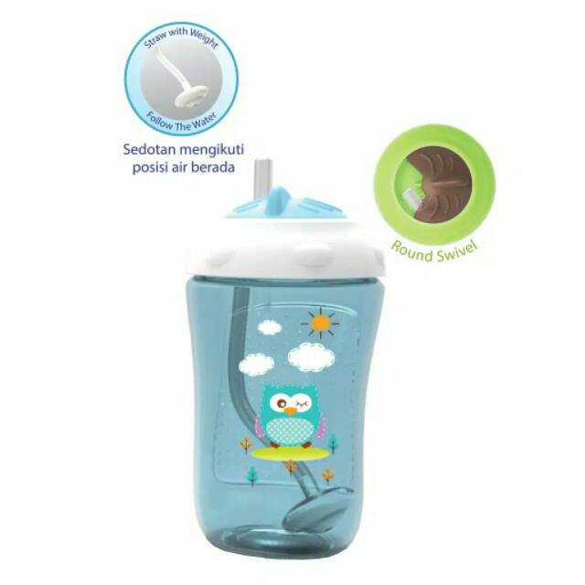 Baby Safe FS405 Botol Minum Sedotan dengan Bandul Pemberat Cup with Weighted Straw 300 ml