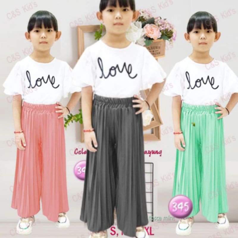 Celana Kulot Plisket Anak Perempuan 3-5 Tahun / Celana Kulot Anak Perempuan / Kulot Plisket Anak Perempuan / Celana Anak Perempuan / Celana Panjang Anak Perempuan / Kulot Plisket Anak / Kulot Anak