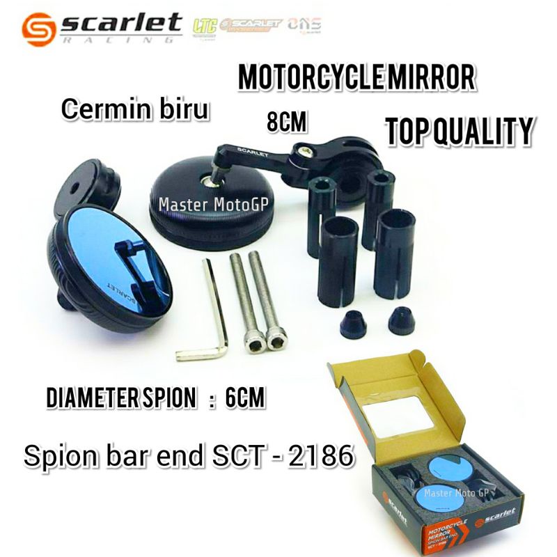 Motorcycle mirror Spiob bar end SCT-2186 Scarlet / Rizoma Spion jalu skuter matik giorno Scoopy kymco vespa fino  mini top Quality full cnc Scarlet Racing Rizoma