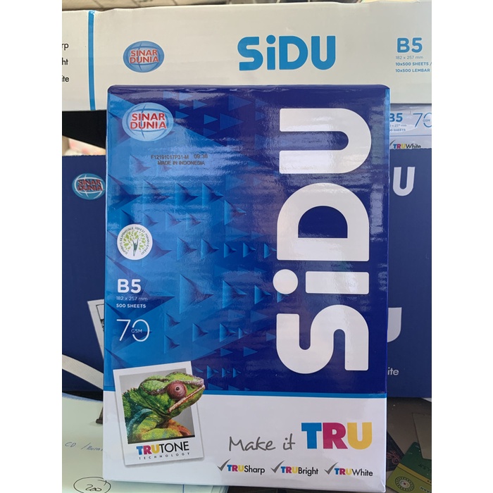 

HVS 70 gram ukuran B5 merk SIDU Limited